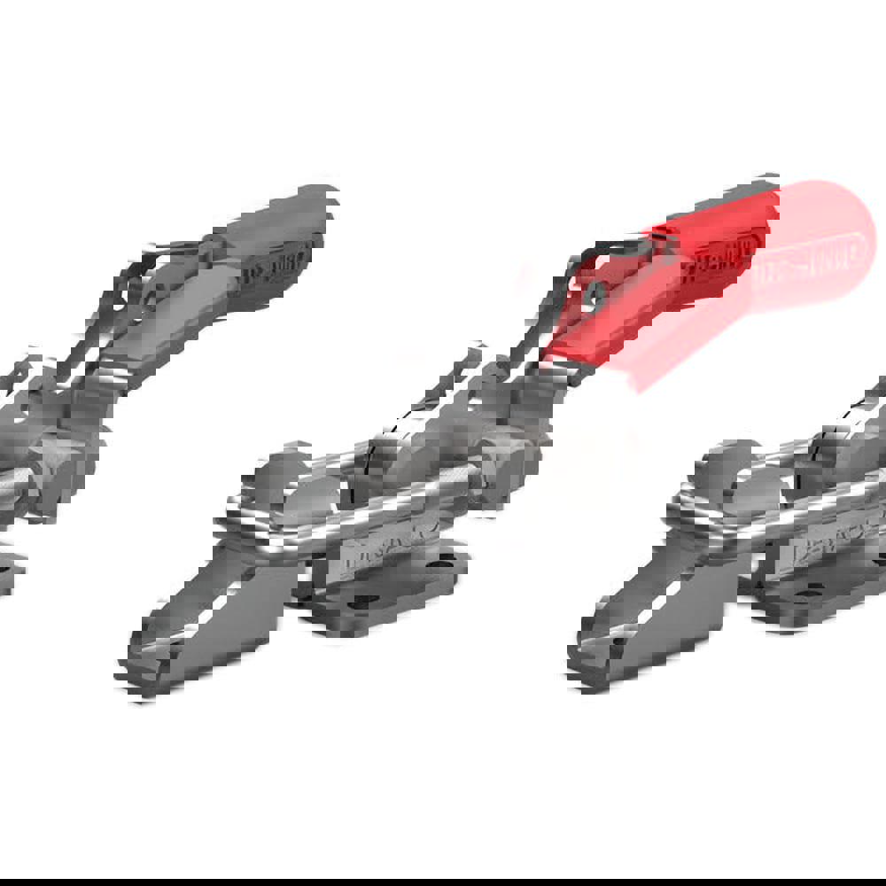 Pull-Action Latch Clamps; Clamping Orientation: Horizontal ; Bar Style: U-Hook ; Load Capacity (N): 1601.36 ; Load Capacity (Lb. - 3 Decimals): 360.000 ; Load Capacity (Kg): 163.29 ; Base Style: Flanged